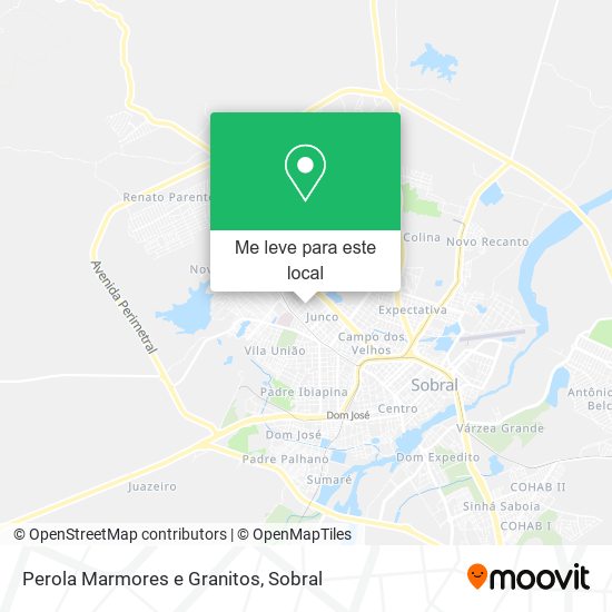 Perola Marmores e Granitos mapa