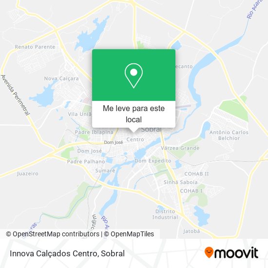 Innova Calçados Centro mapa