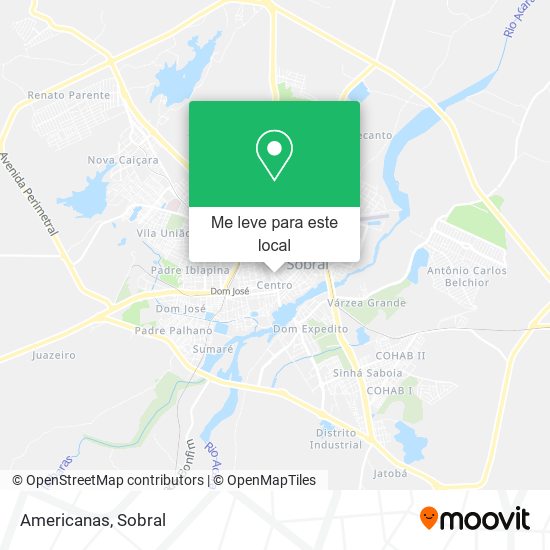 Americanas mapa