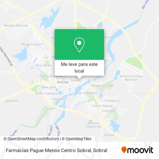 Farmácias Pague Menos Centro Sobral mapa