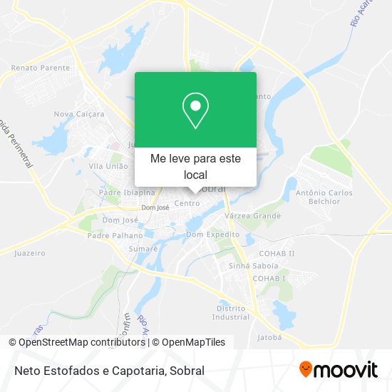 Neto Estofados e Capotaria mapa