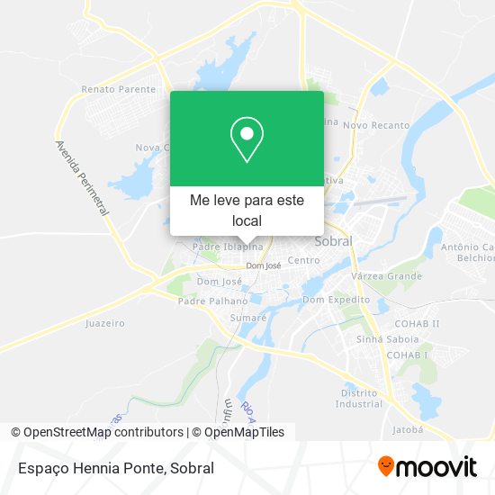Espaço Hennia Ponte mapa