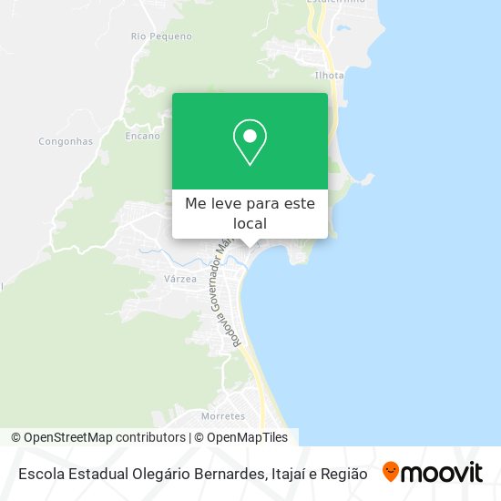 Escola Estadual Olegário Bernardes mapa