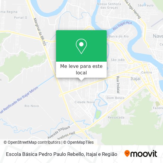 Escola Básica Pedro Paulo Rebello mapa