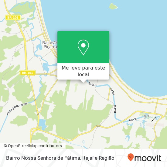 Bairro Nossa Senhora de Fátima mapa