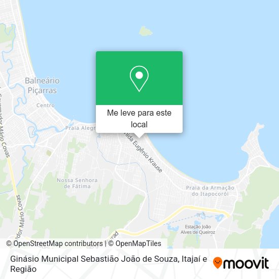 Ginásio Municipal Sebastião João de Souza mapa