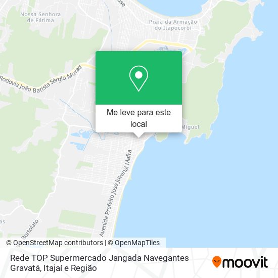 Rede TOP Supermercado Jangada Navegantes Gravatá mapa