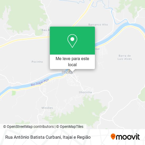 Rua Antônio Batista Curbani mapa