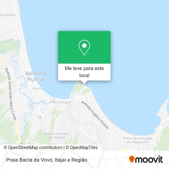 Praia Bacia da Vovó mapa