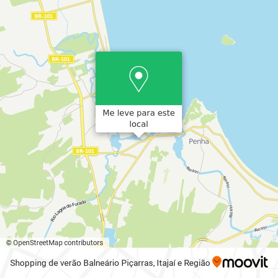 Shopping de verão Balneário Piçarras mapa