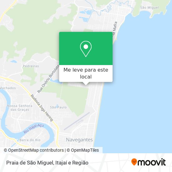 Praia de São Miguel mapa