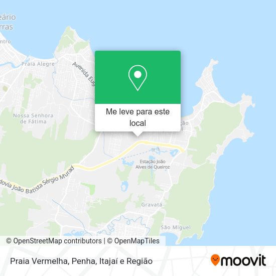 Praia Vermelha, Penha mapa