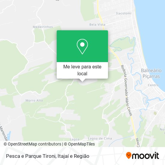 Pesca e Parque Tironi mapa