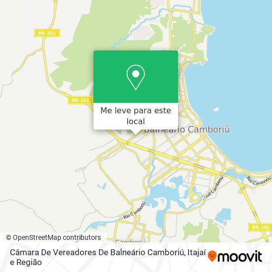 Câmara De Vereadores De Balneário Camboriú mapa