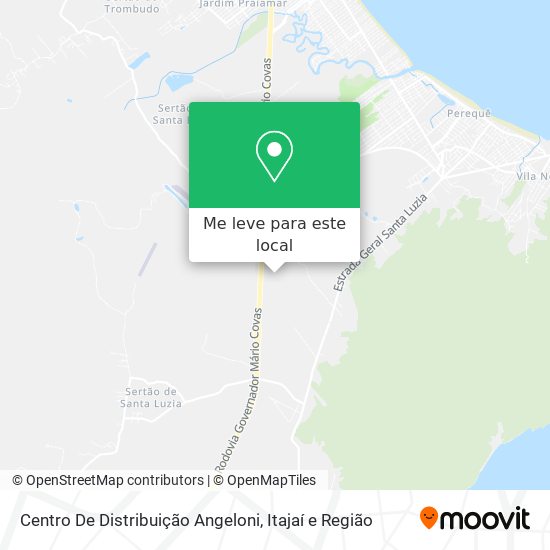 Centro De Distribuição Angeloni mapa