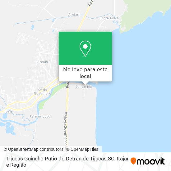 Tijucas Guincho Pátio do Detran de Tijucas SC mapa