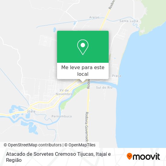 Atacado de Sorvetes Cremoso Tijucas mapa