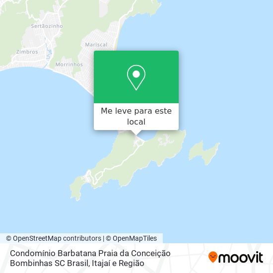 Condomínio Barbatana Praia da Conceição Bombinhas SC Brasil mapa