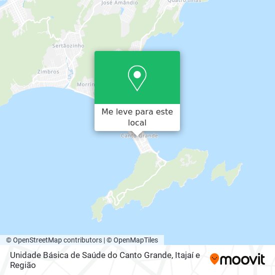 Unidade Básica de Saúde do Canto Grande mapa