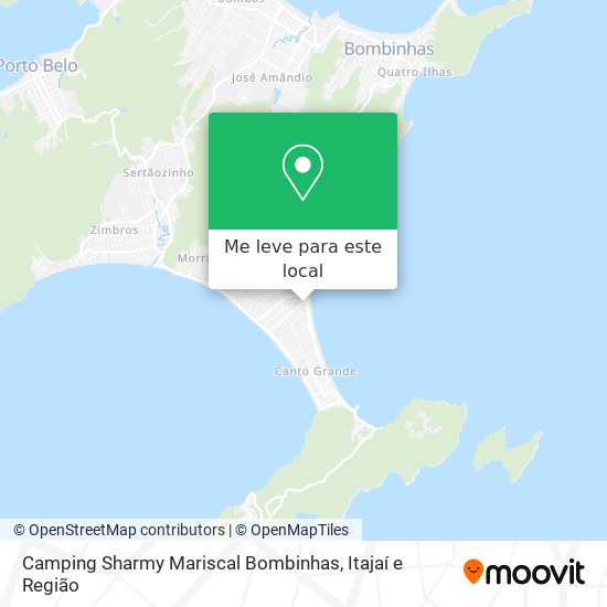 Camping Sharmy Mariscal Bombinhas mapa