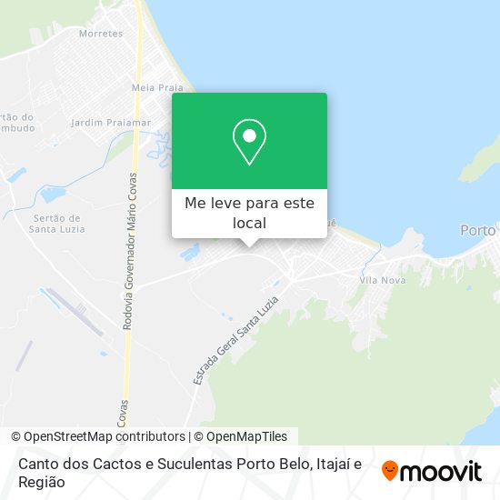 Canto dos Cactos e Suculentas Porto Belo mapa