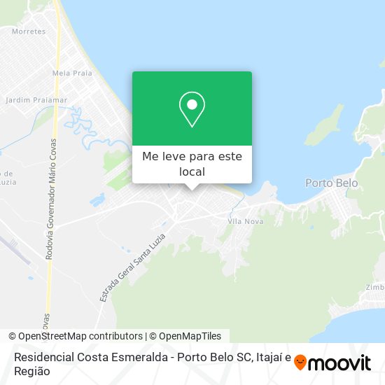 Residencial Costa Esmeralda - Porto Belo SC mapa