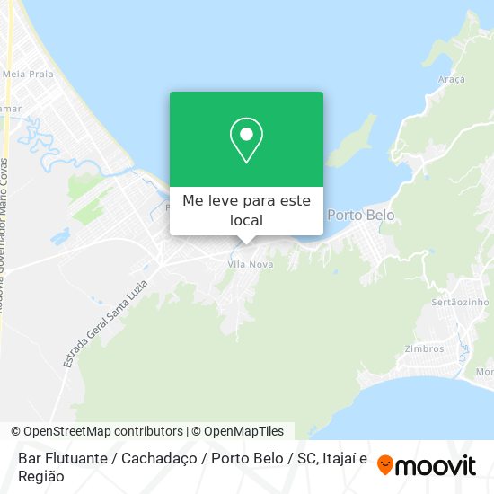 Bar Flutuante / Cachadaço / Porto Belo / SC mapa