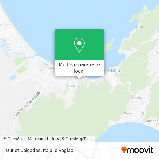 Outlet Calçados mapa