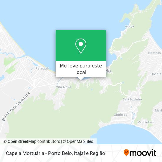 Capela Mortuária - Porto Belo mapa
