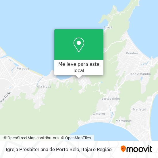 Igreja Presbiteriana de Porto Belo mapa