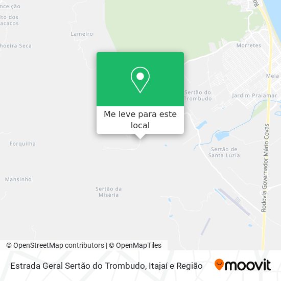 Estrada Geral Sertão do Trombudo mapa