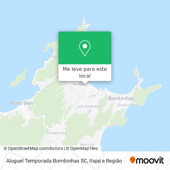 Aluguel Temporada Bombinhas SC mapa