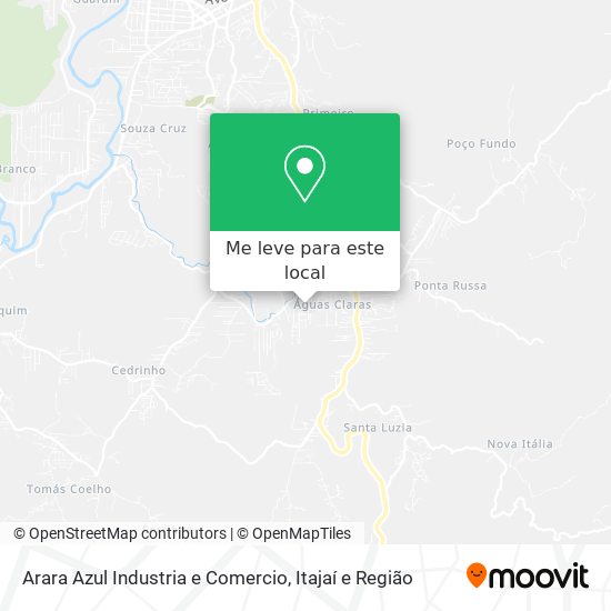 Arara Azul Industria e Comercio mapa