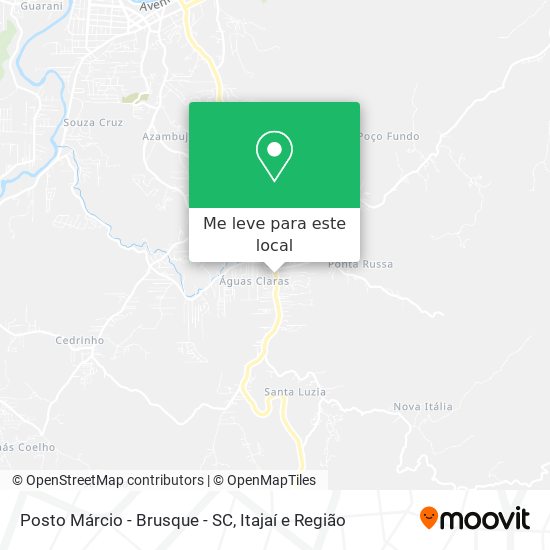Posto Márcio - Brusque - SC mapa