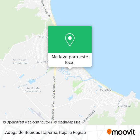 Adega de Bebidas Itapema mapa