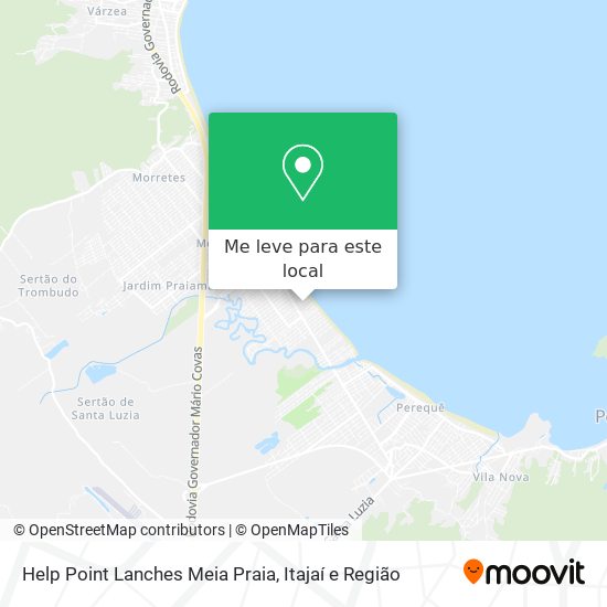 Help Point Lanches Meia Praia mapa