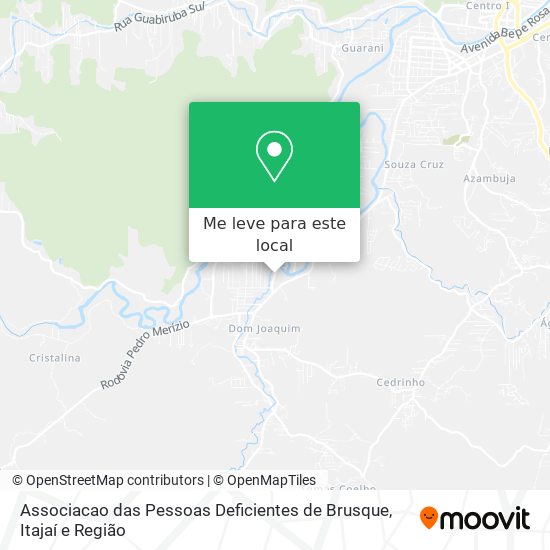 Associacao das Pessoas Deficientes de Brusque mapa