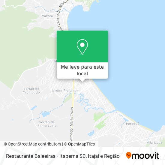 Restaurante Baleeiras - Itapema SC mapa