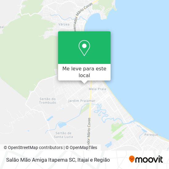 Salão Mão Amiga Itapema SC mapa
