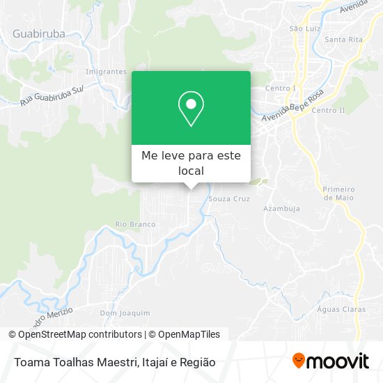 Toama Toalhas Maestri mapa