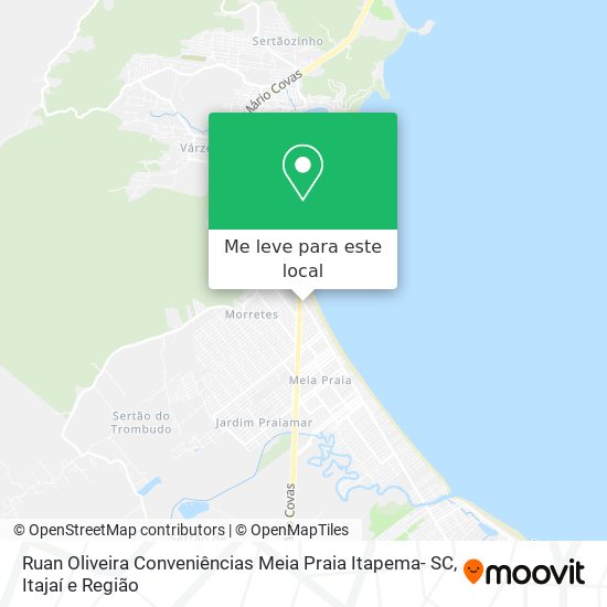 Ruan Oliveira Conveniências Meia Praia Itapema- SC mapa