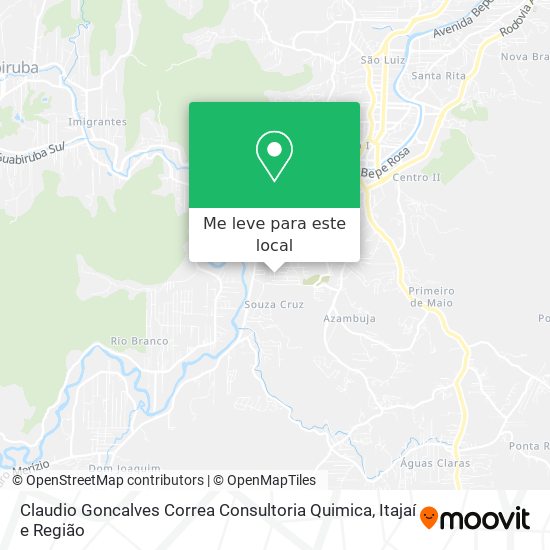 Claudio Goncalves Correa Consultoria Quimica mapa
