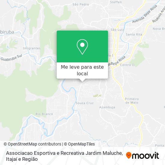 Associacao Esportiva e Recreativa Jardim Maluche mapa