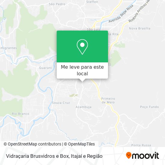 Vidraçaria Brusvidros e Box mapa