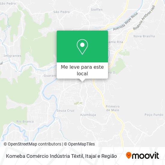 Komeba Comércio Indústria Têxtil mapa