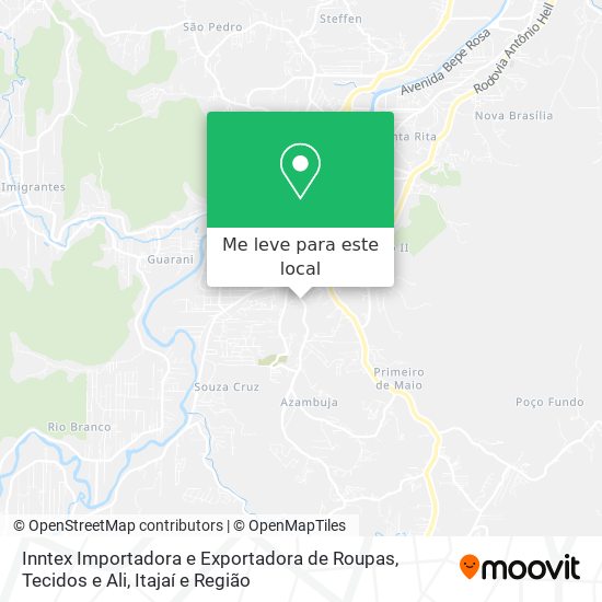 Inntex Importadora e Exportadora de Roupas, Tecidos e Ali mapa