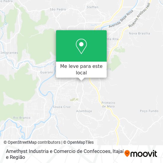 Amethyst Industria e Comercio de Confeccoes mapa