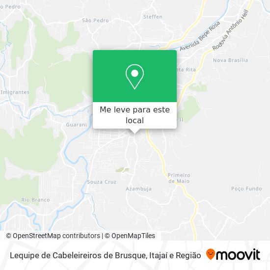 Lequipe de Cabeleireiros de Brusque mapa