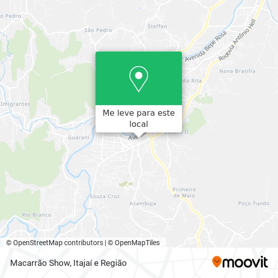 Macarrão Show mapa