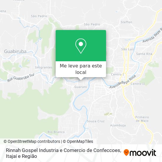 Rinnah Gospel Industria e Comercio de Confeccoes mapa